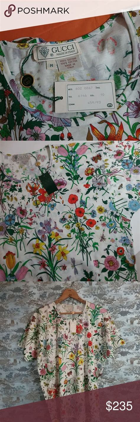 gucci flora t shirt|More.